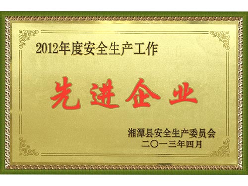 2012安全生產先進企業(yè)
